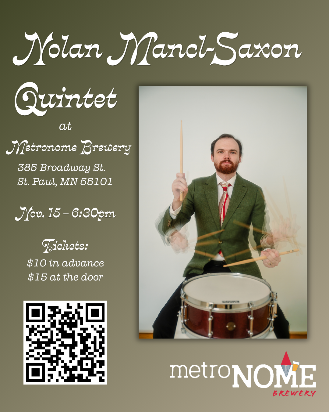 Nolan Mancl-Saxon artwork from MetroNOME Brewery