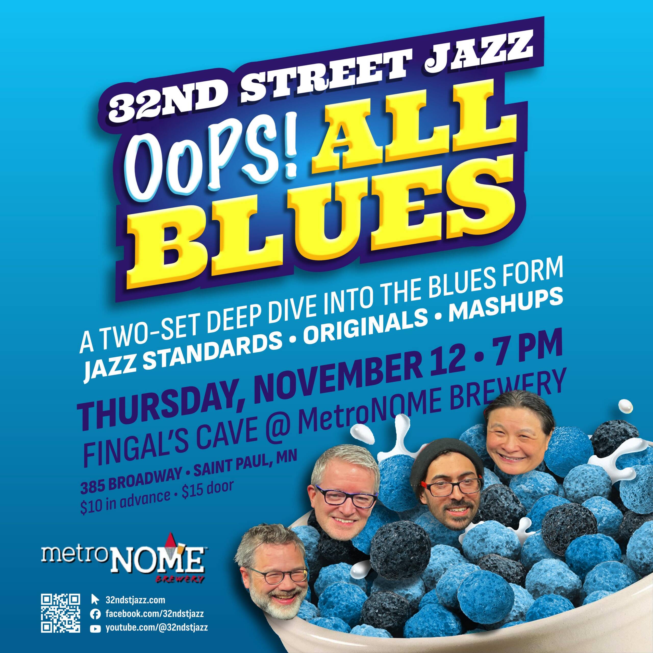 32nd Street Jazz – All Blues artwork from MetroNOME Brewery
